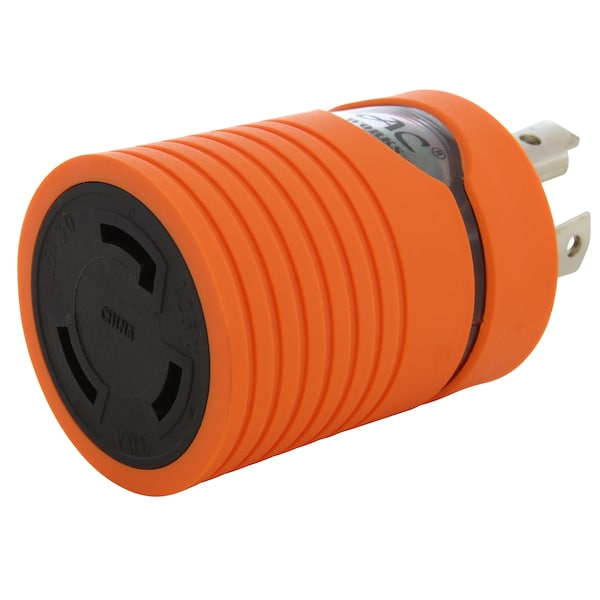 Ac Works Plug Adapter, L5-30R, L14-30P, L5-30P, L14-30P, 0 ft., Orange ADL1430L530 - main